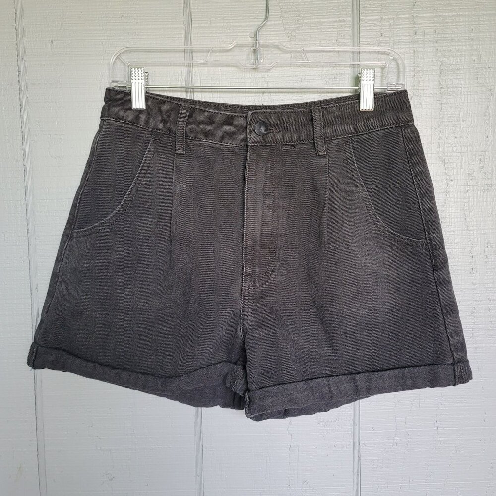 Redial 100% Cotton High-Rise Black Denim Shorts Jeans. Size EU 38/US 6